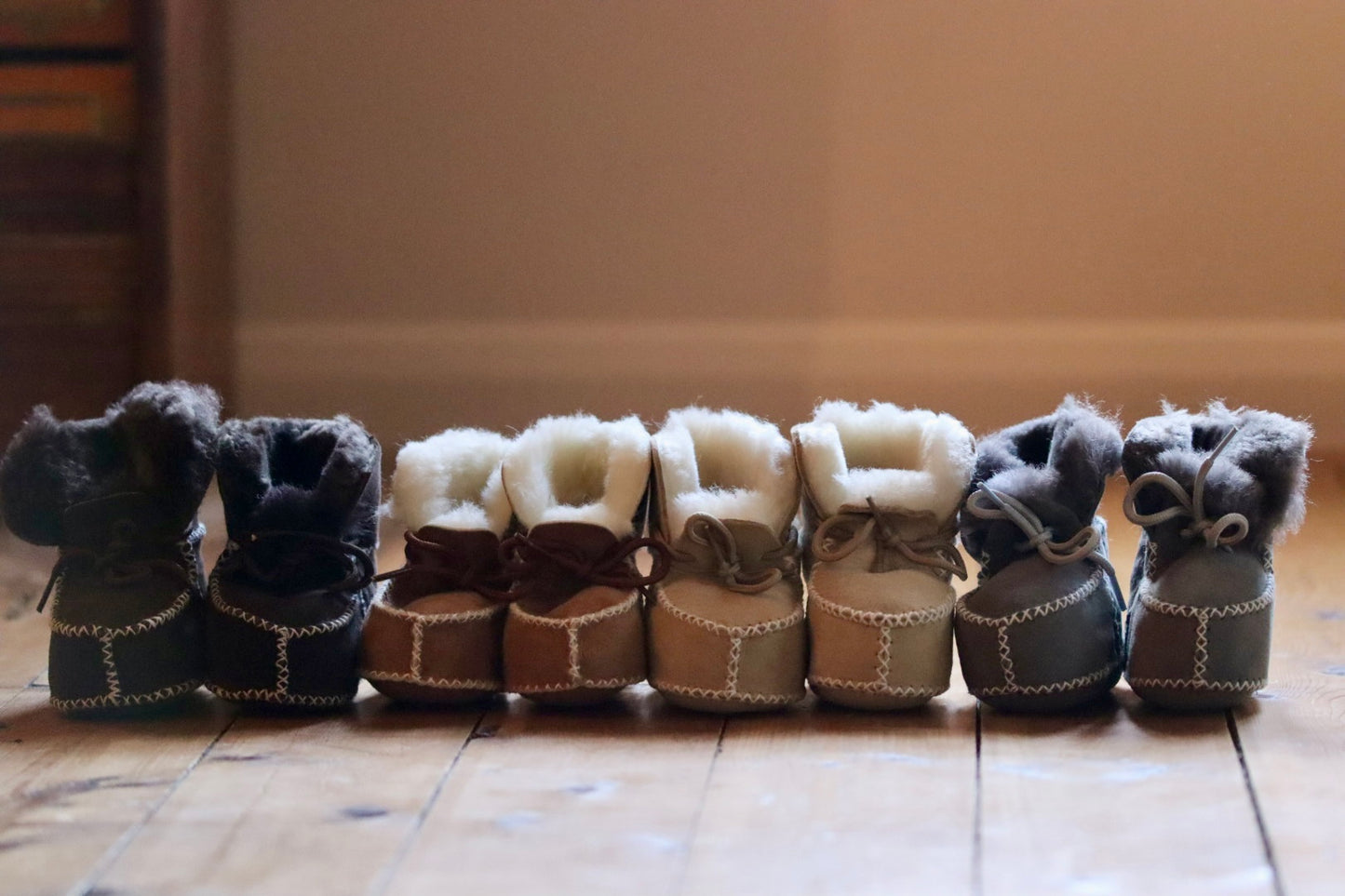 Sheepskin Booties - CHESTNUT