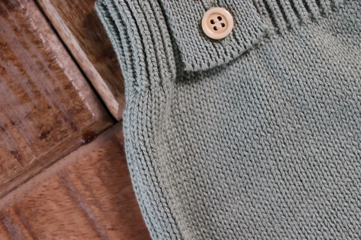 Cotton Knitted Dungaree Romper