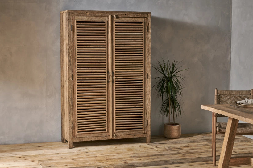 Ibo Reclaimed Wooden Slatted Cabinet