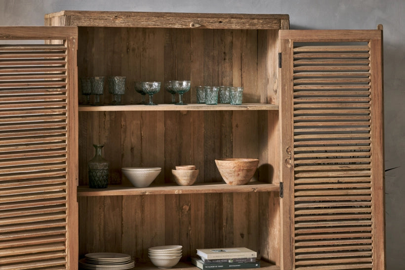 Ibo Reclaimed Wooden Slatted Cabinet