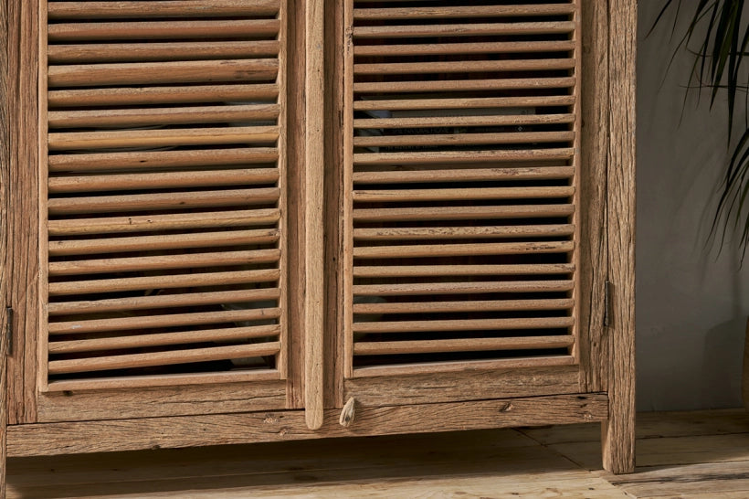 Ibo Reclaimed Wooden Slatted Cabinet