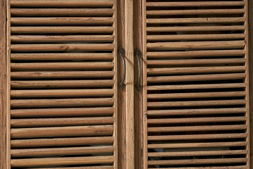 Ibo Reclaimed Wooden Slatted Cabinet
