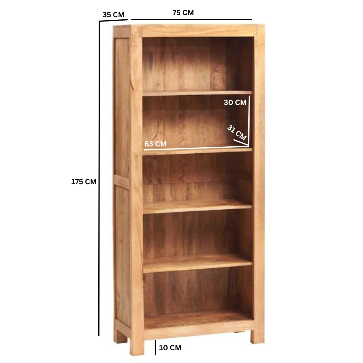 Beaumont Solid Wood Open Bookcase