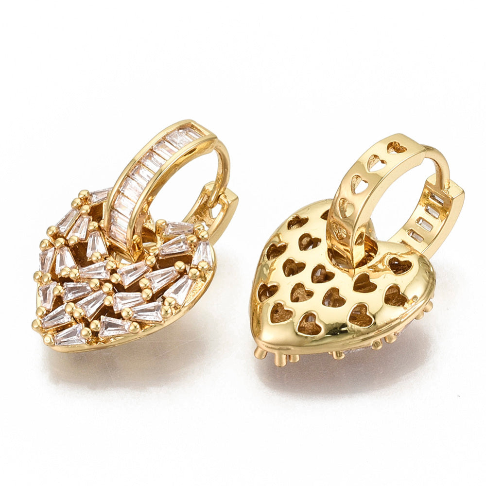 Heart Fragment Earrings - Gold