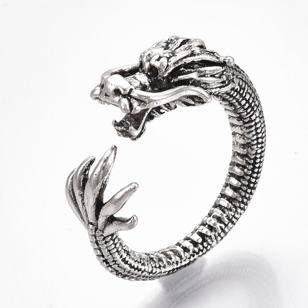Adjustable Tibetan-Style Dragon Ring