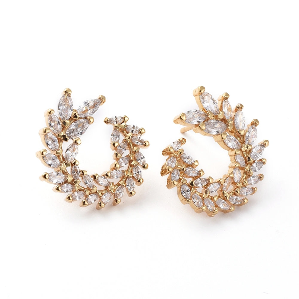 Leafy Branch Stud Earrings