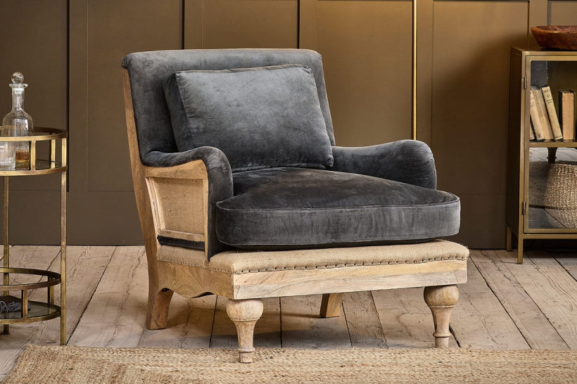 Abe Velvet Armchair