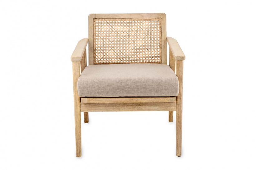 Atri Mango Wood & Cane Occasional Chair