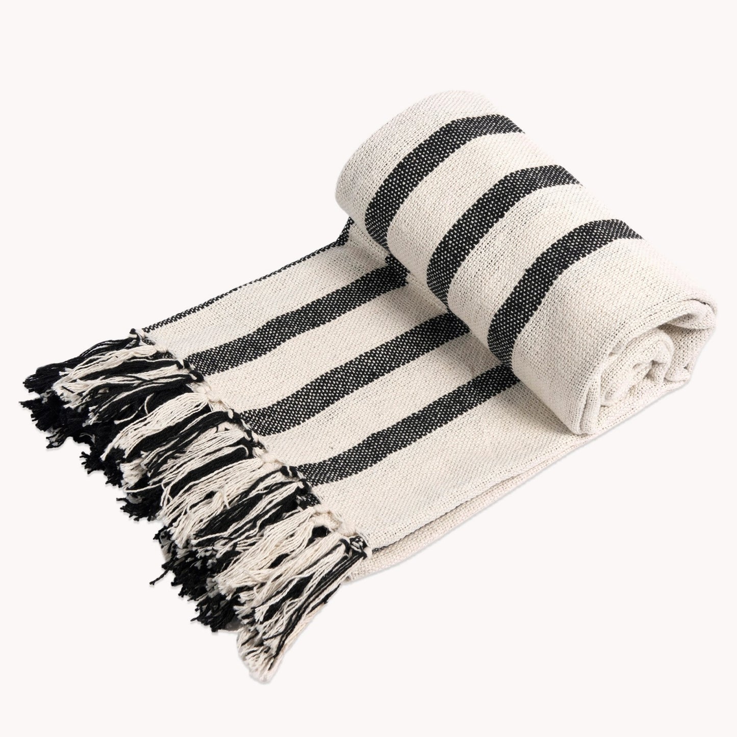 Crofton Black and White Throw