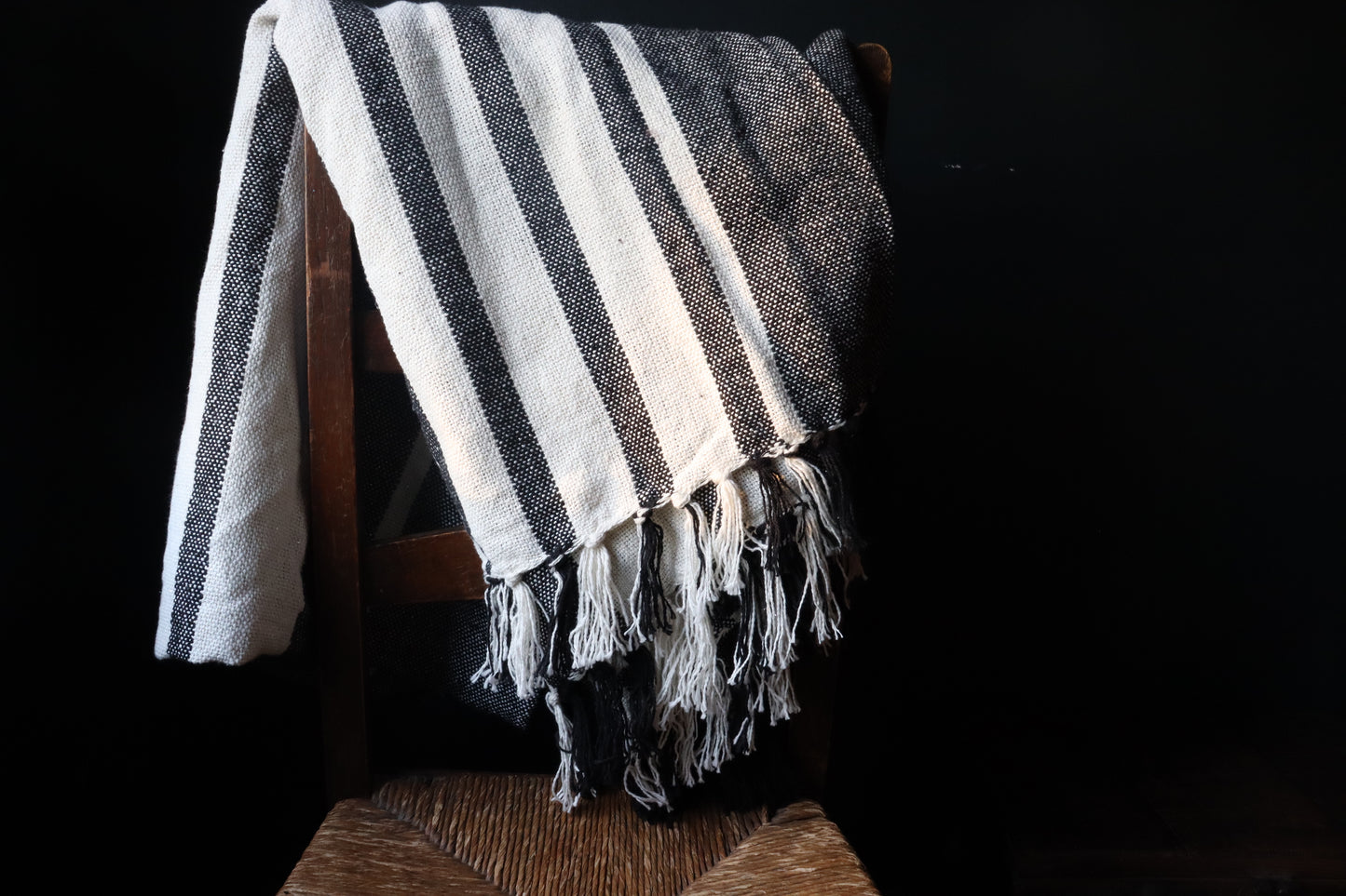 Crofton Black and White Throw