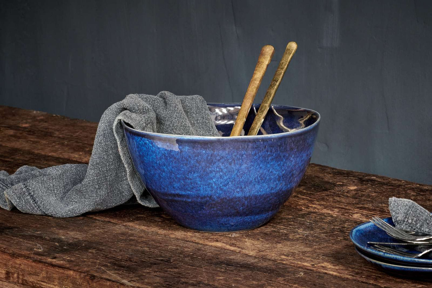 Dana Serving Bowl - Indigo Blue