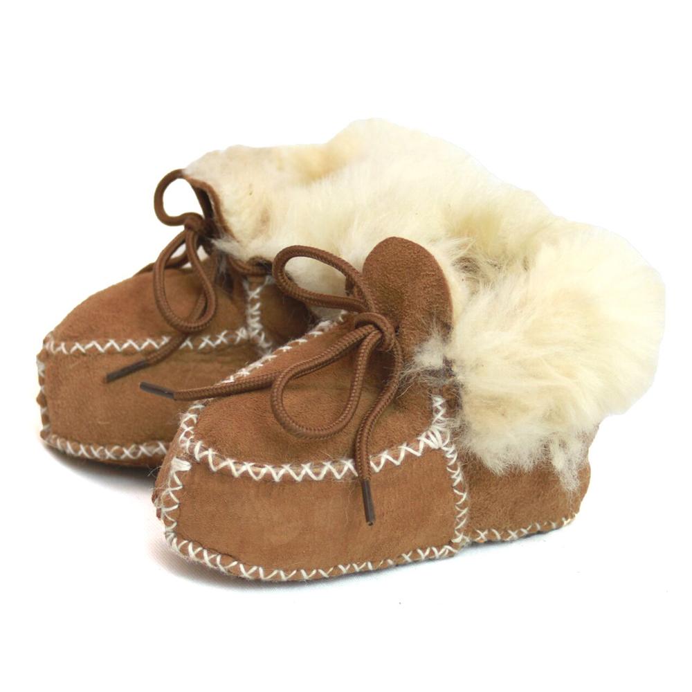 Sheepskin Booties - CHESTNUT