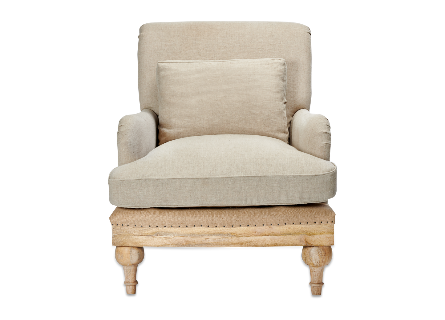 Abe Linen Armchair - Stone