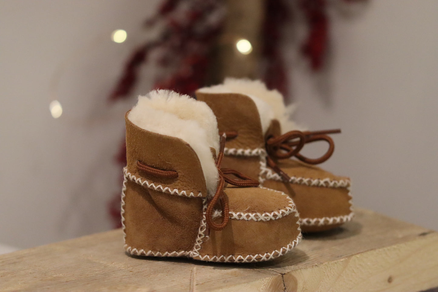 Sheepskin Booties - CHESTNUT
