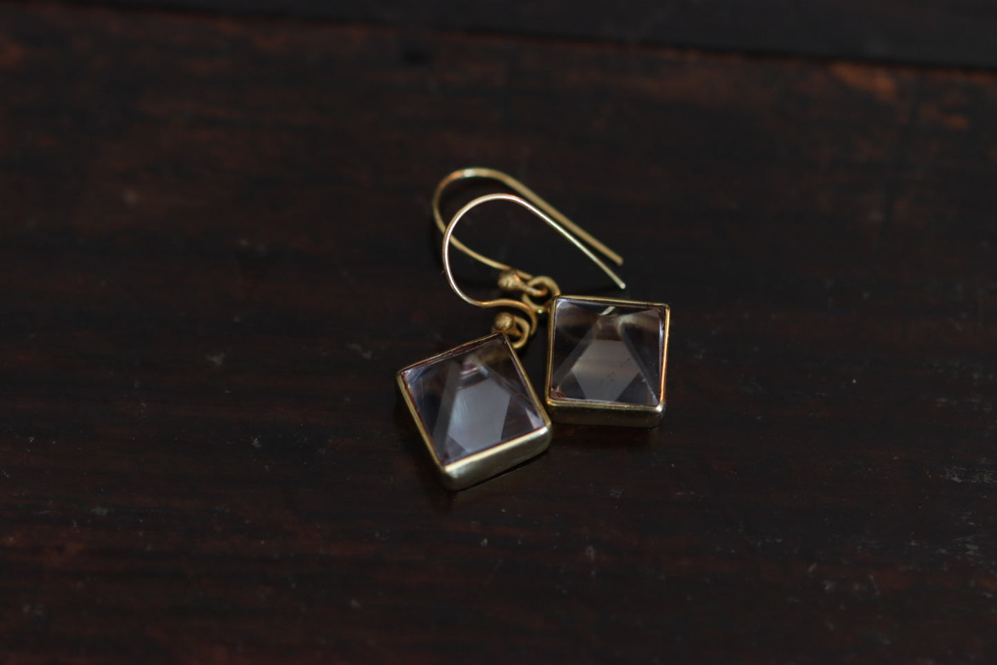Crystal Pyramid Earring