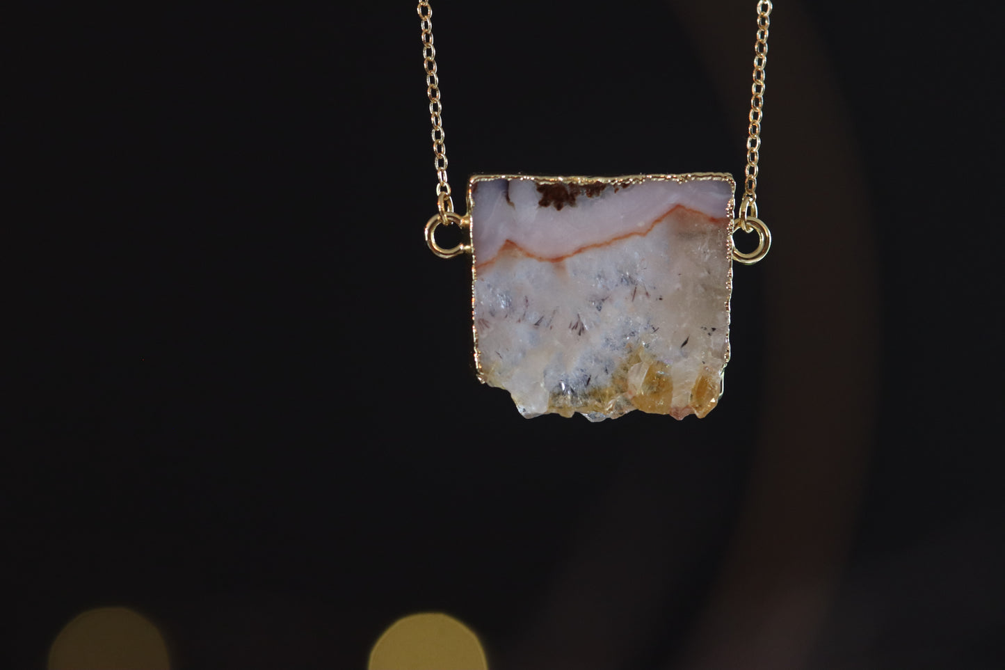 Gold Plated Citrine Necklace
