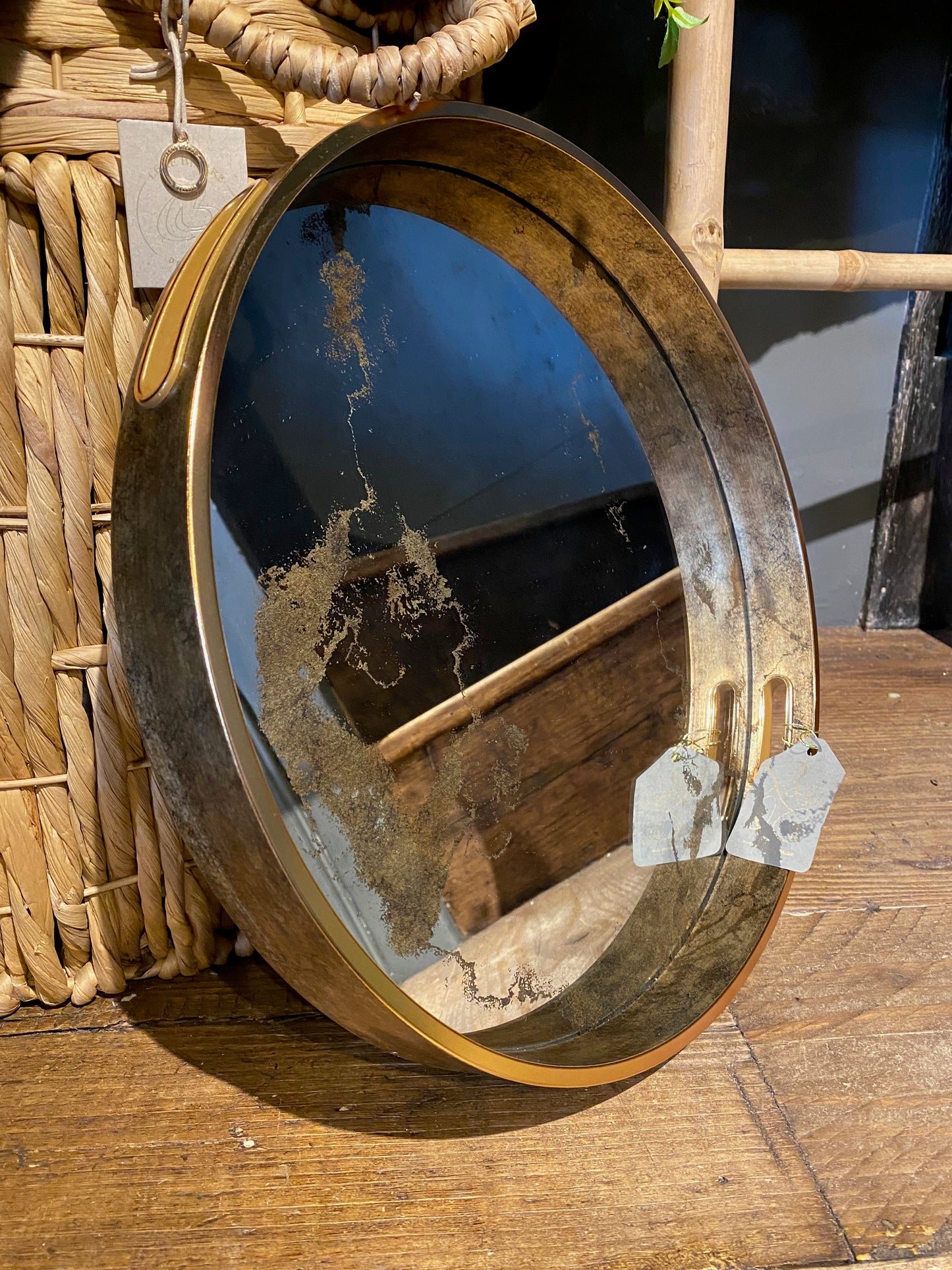 Marble Effect Mirror Tray