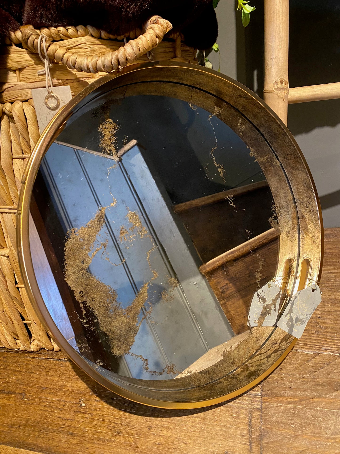 Marble Effect Mirror Tray