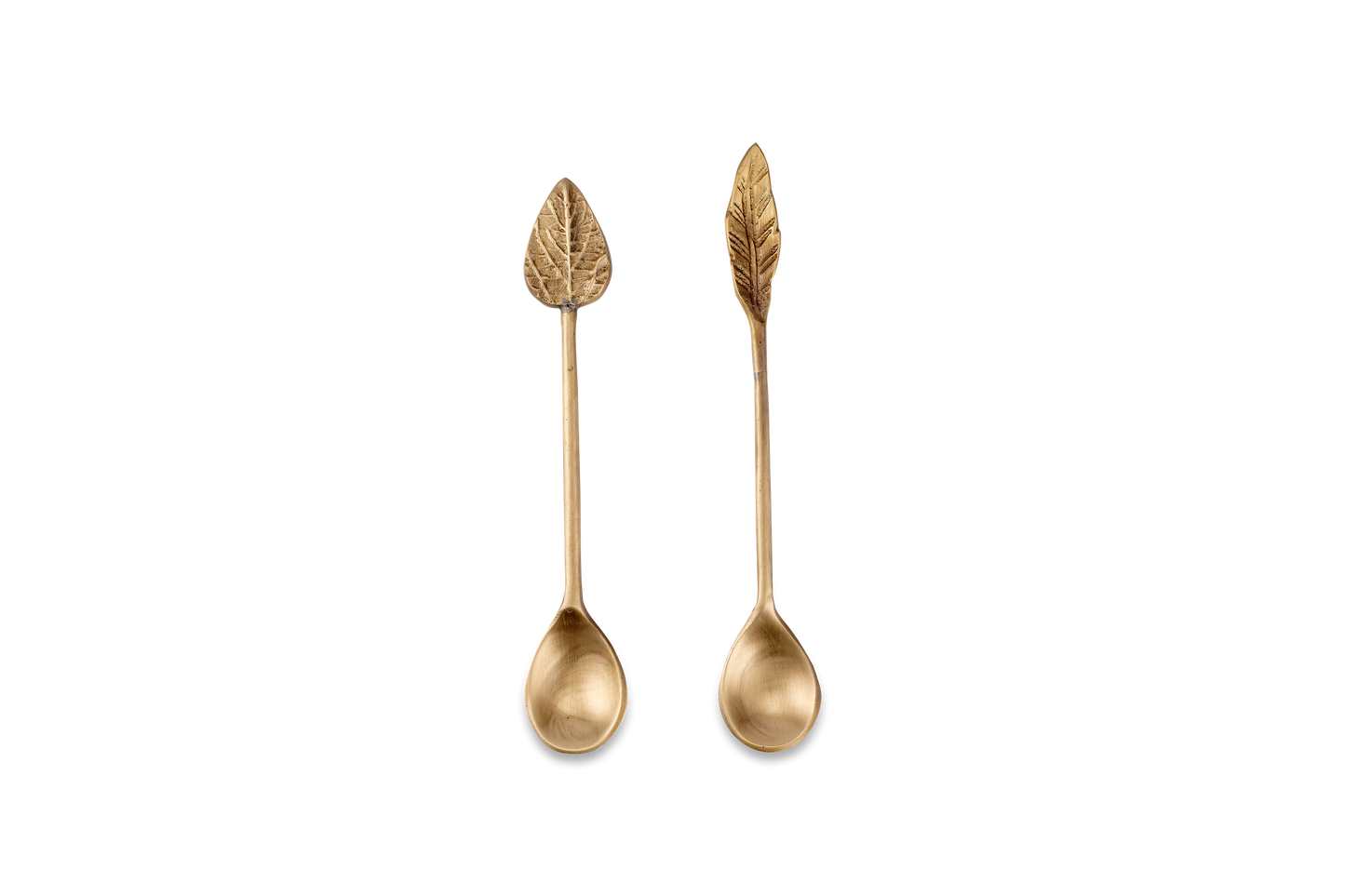Leaf Brass Spoons