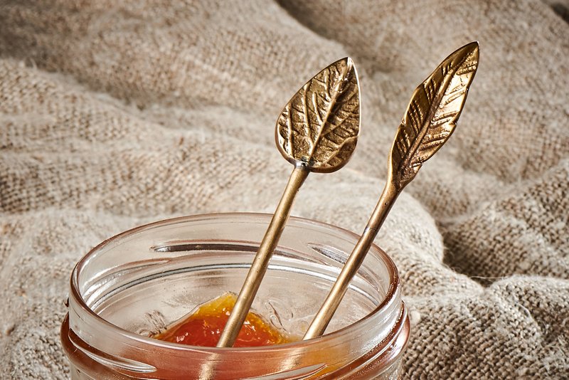 Leaf Brass Spoons