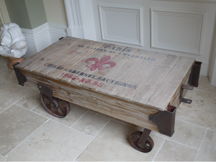 Railway Coffee Table on Wheels