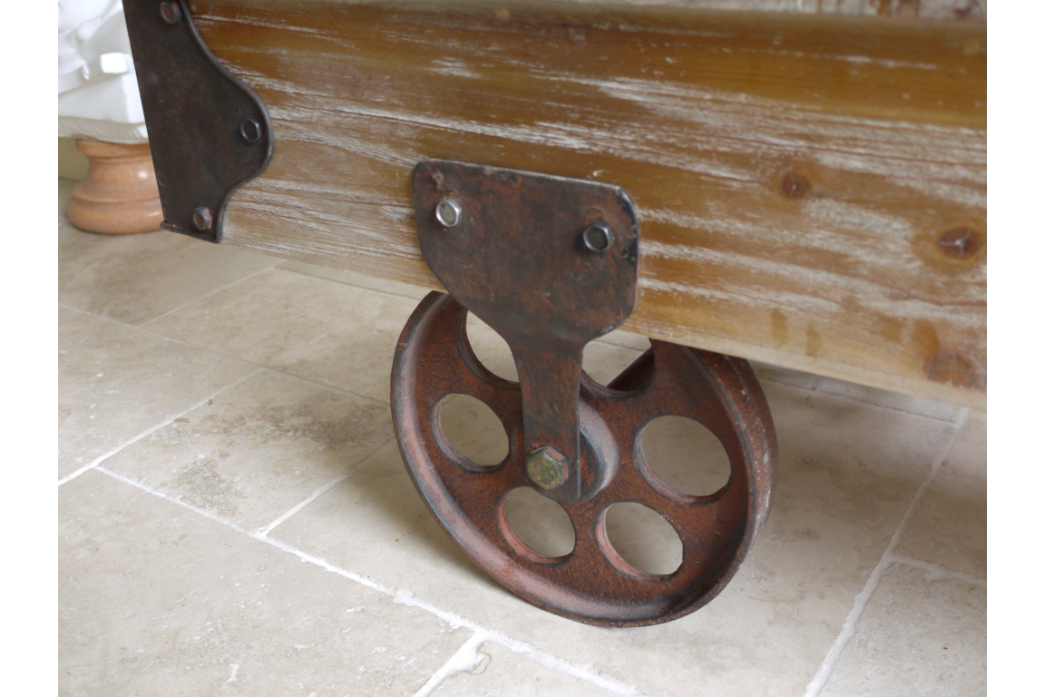 Railway Coffee Table on Wheels