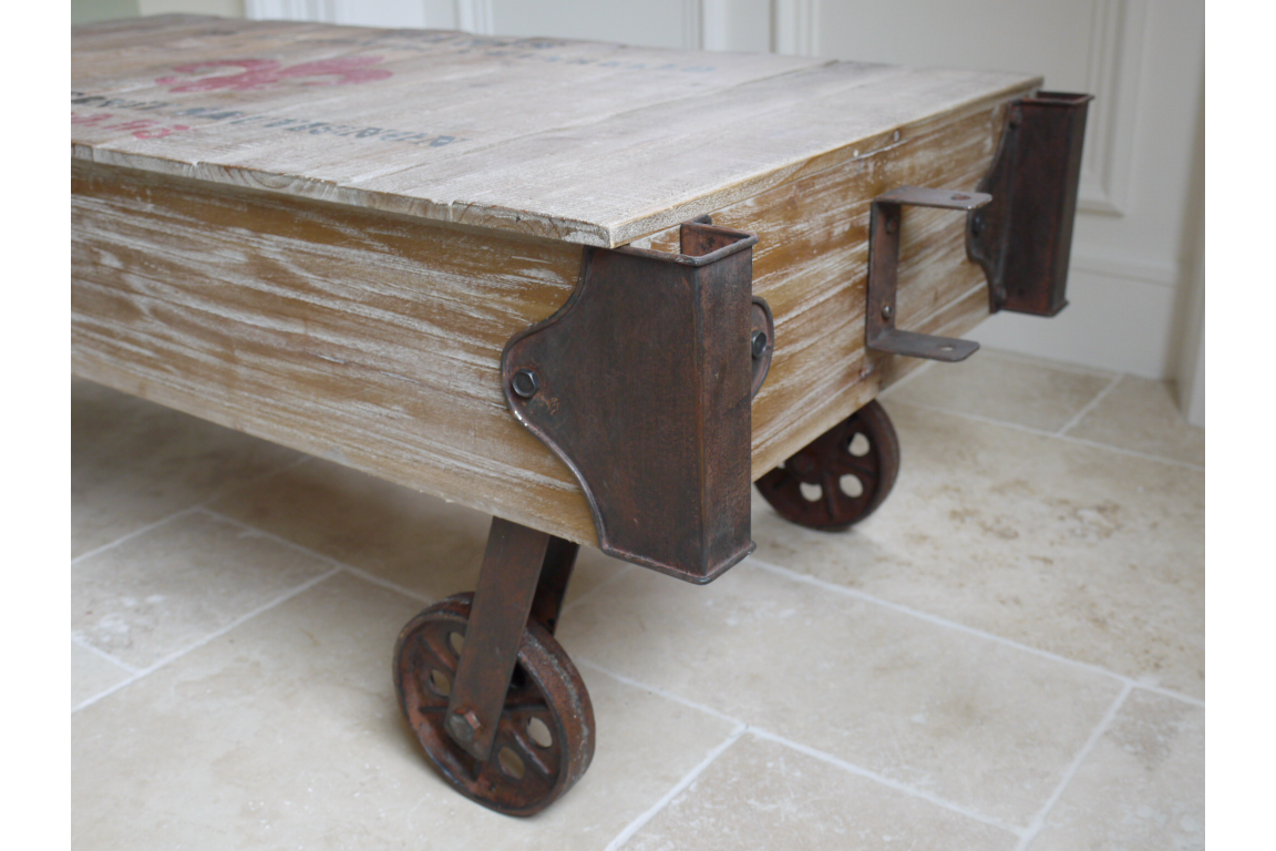 Railway Coffee Table on Wheels
