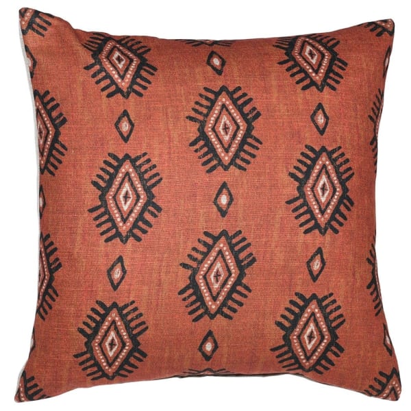 Burnt Sienna Aztec Eye Cushion