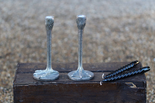 Silver Bird Leg Candlestick