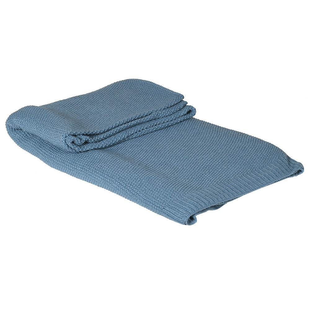 Knitted Blue Blanket
