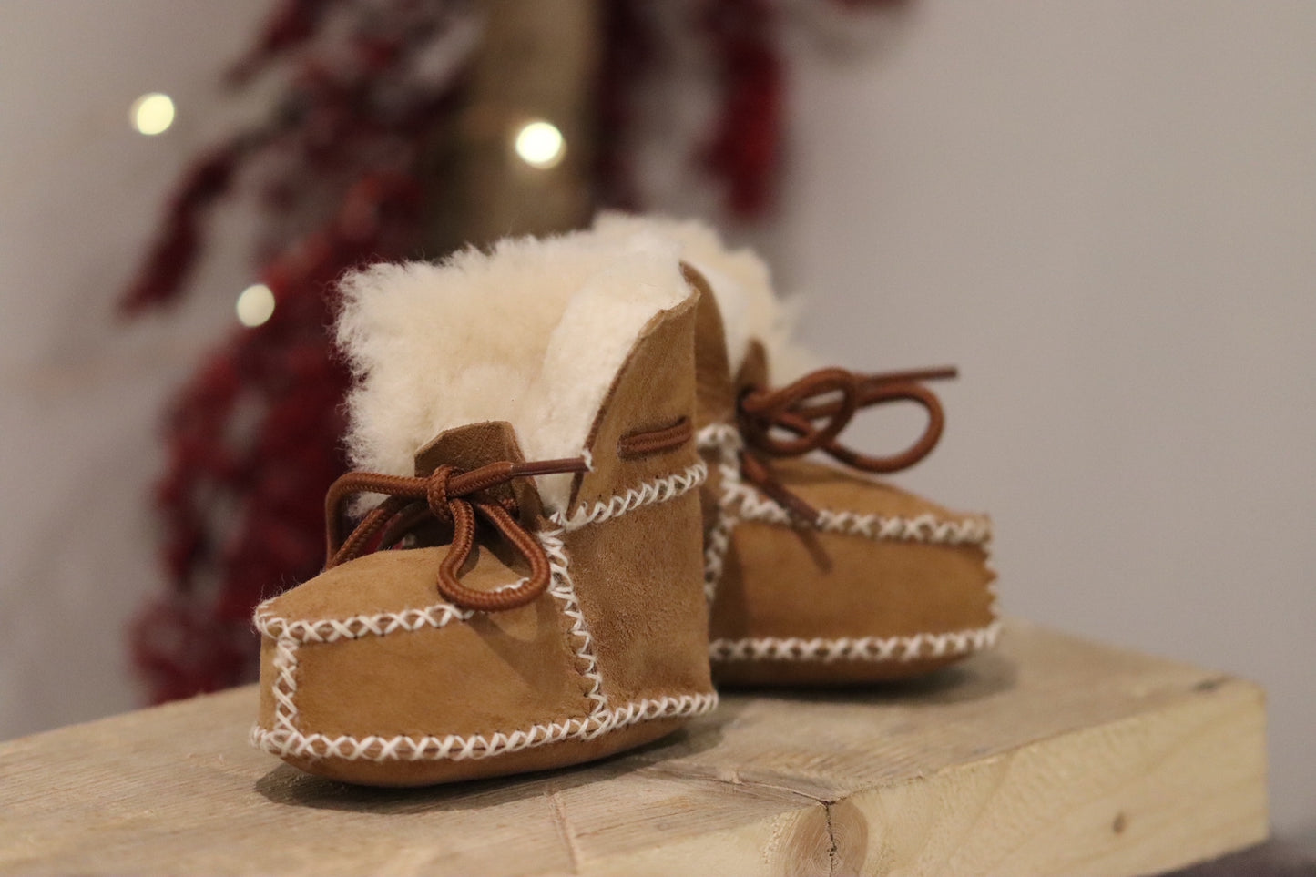 Sheepskin Booties - CHESTNUT