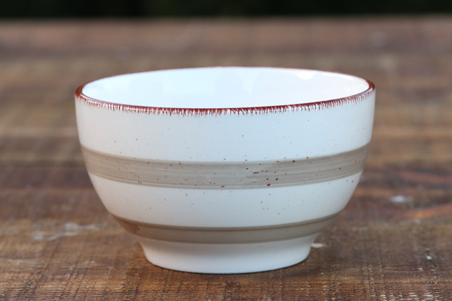 Hand Painted Brown Stripe Bowl