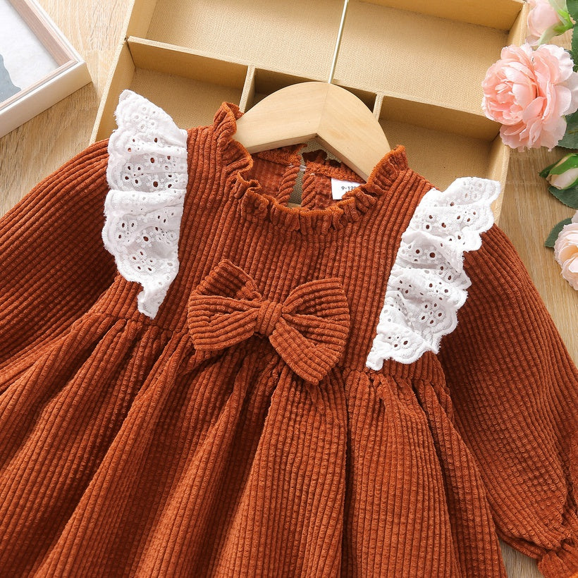 Burnt Orange Cord Dress