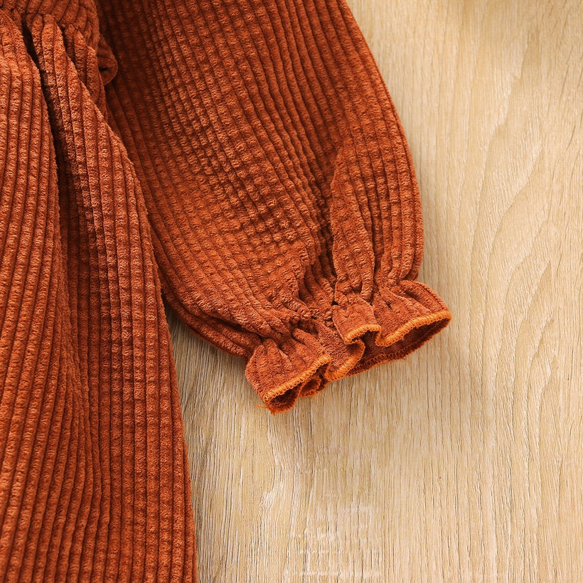 Burnt Orange Cord Dress