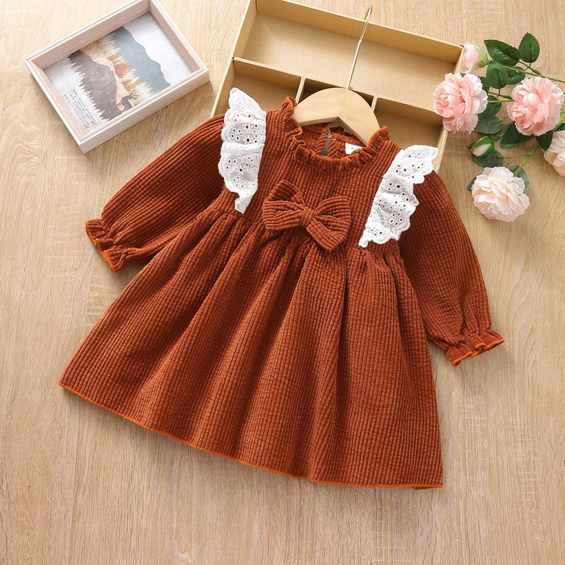 Burnt Orange Cord Dress