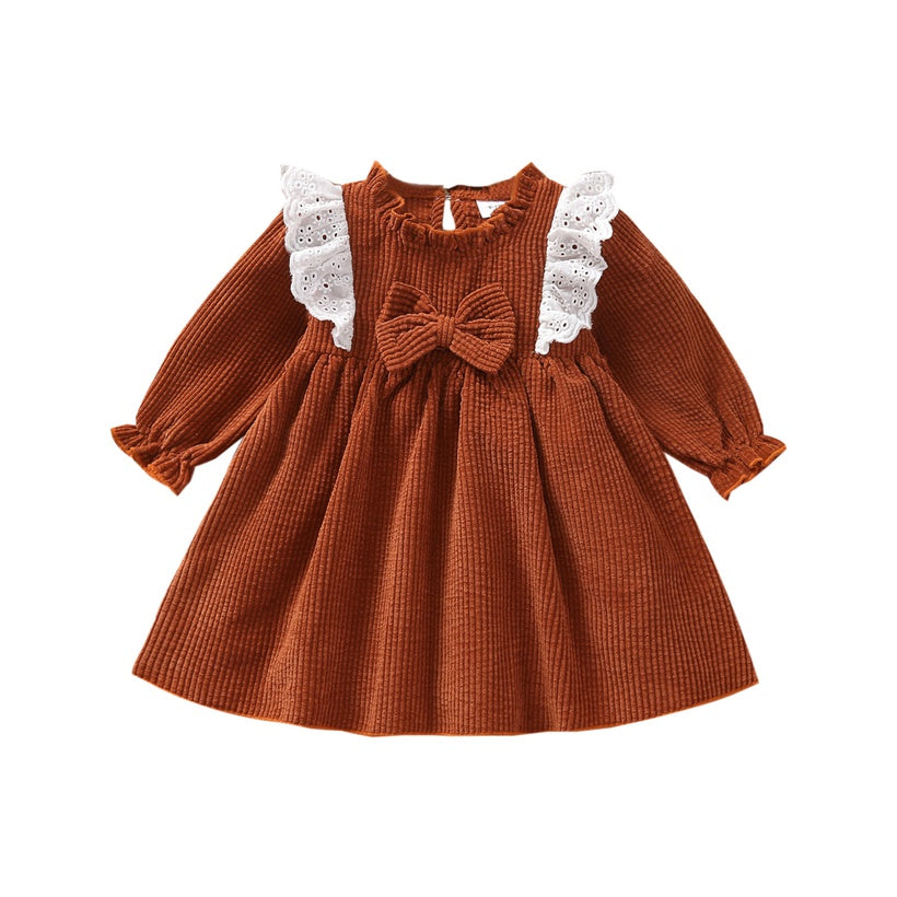 Burnt Orange Cord Dress