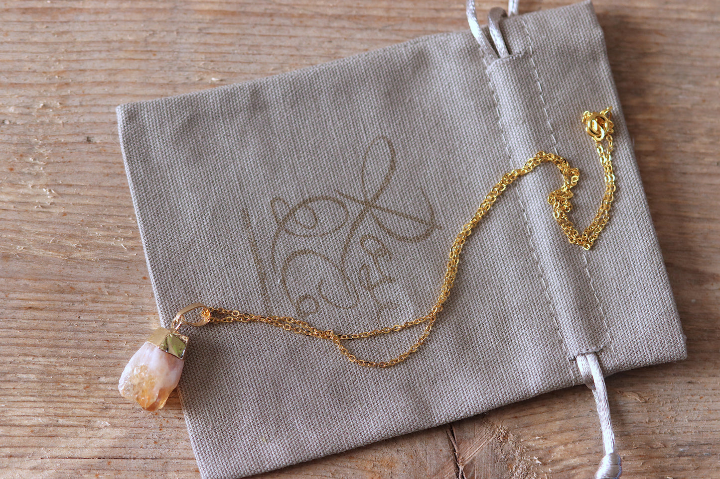 Raw Citrine Necklace
