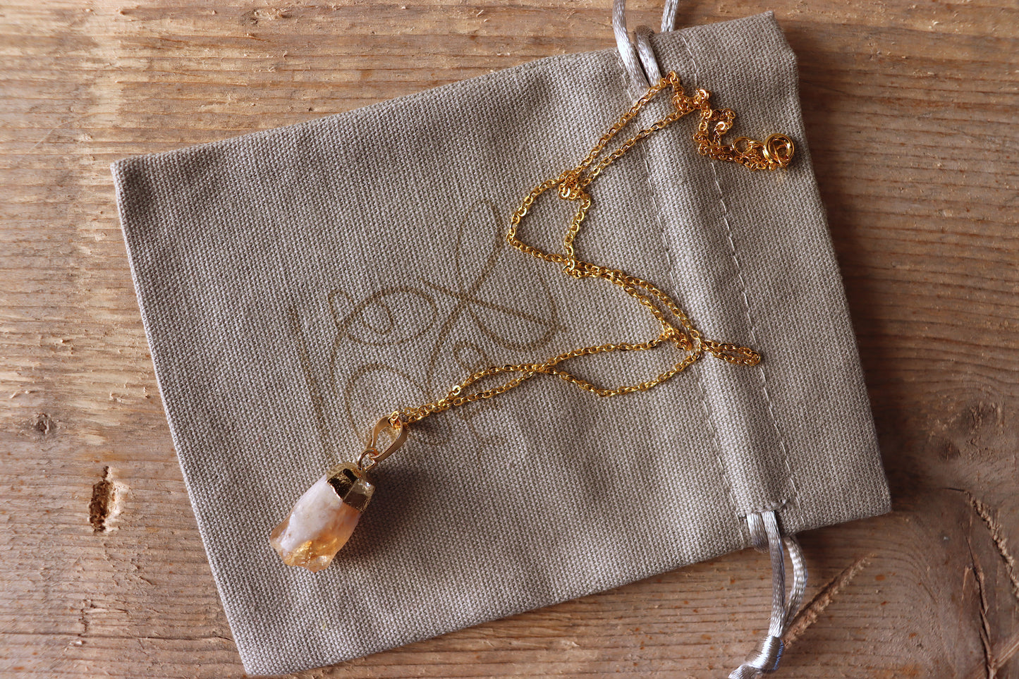 Raw Citrine Necklace