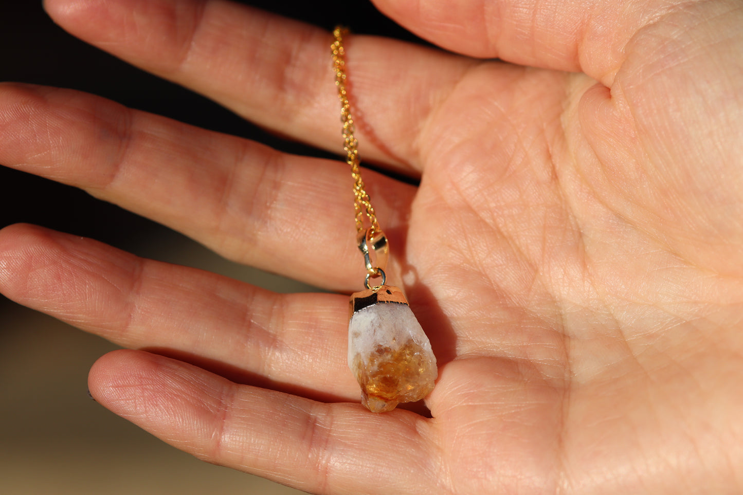 Raw Citrine Necklace
