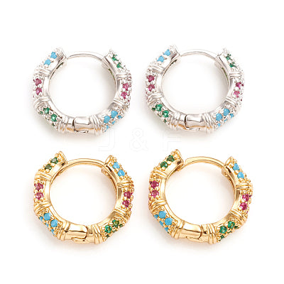 Cubic Zirconia Huggies - In Silver & Gold