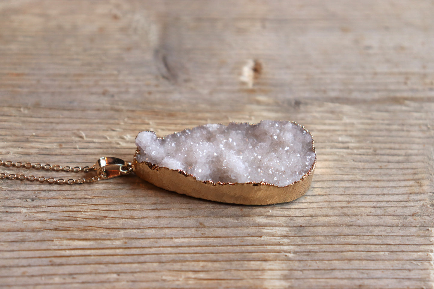 Large Druzy Necklace