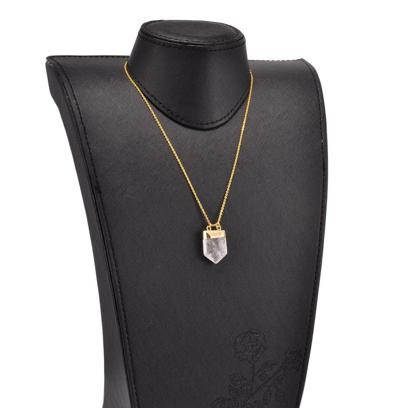 Clear Quartz Pentagon Necklace
