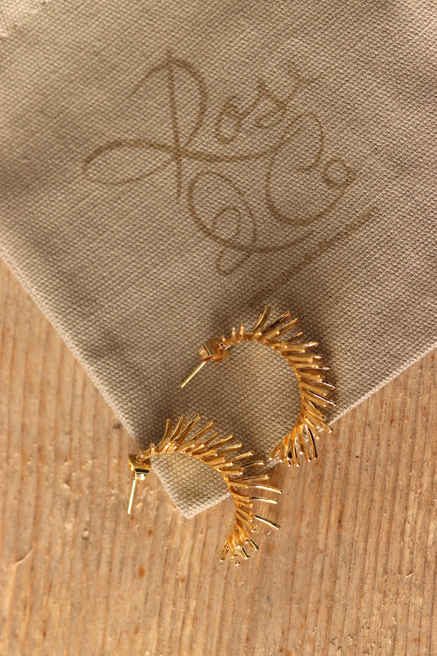 Gold-Plated Feather Earrings