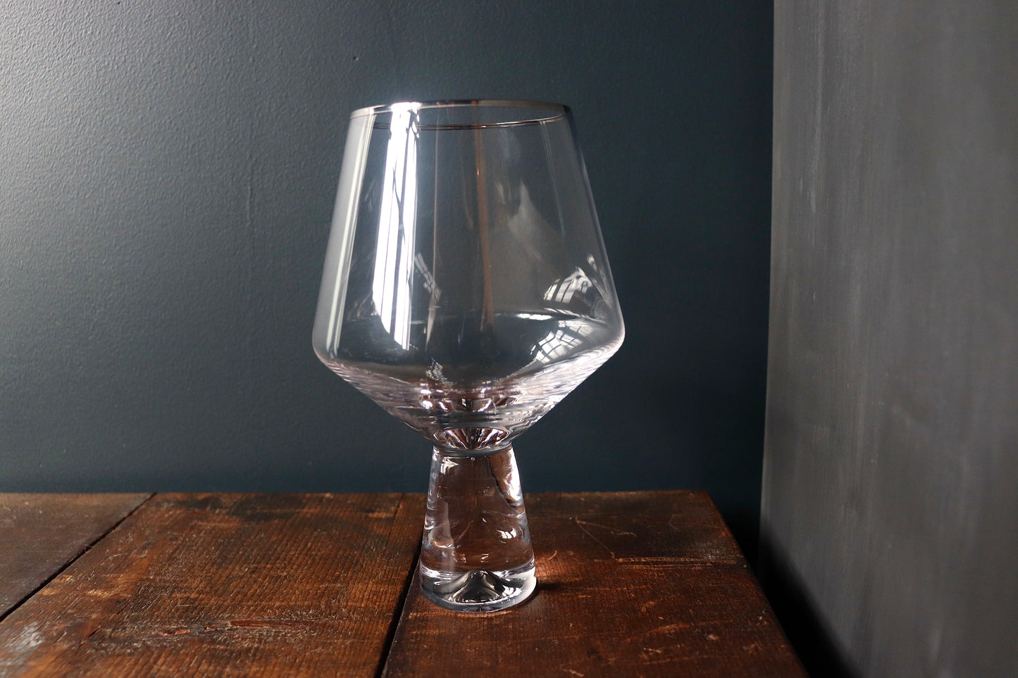 Silver Rim Gin Glass