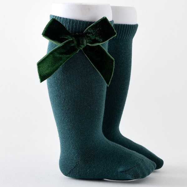 Velvet Bow Socks