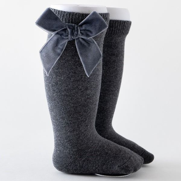 Velvet Bow Socks