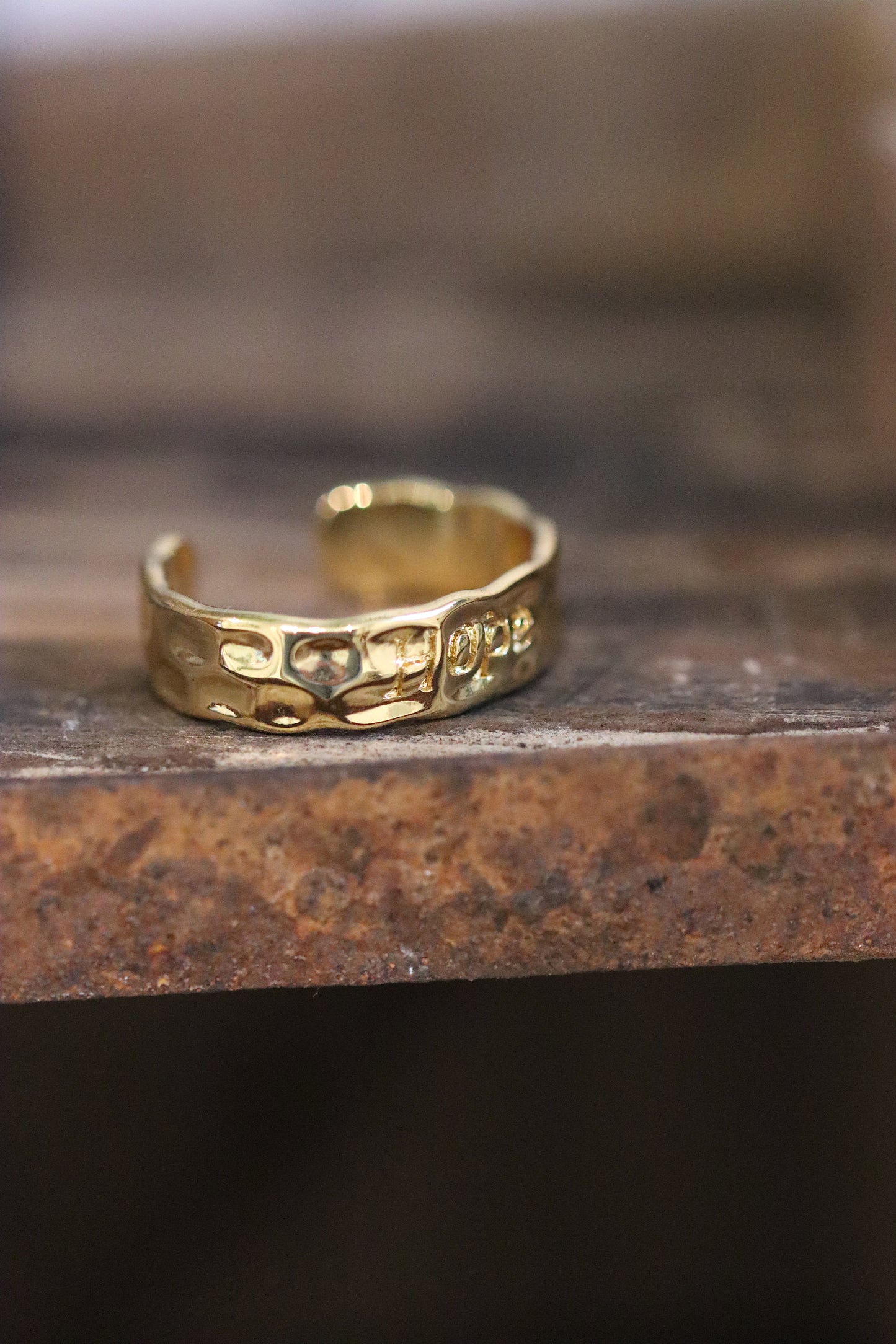 Gold Plated 'Hope' Ring
