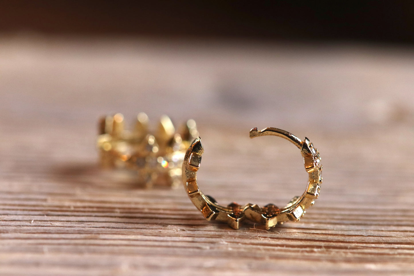 Spiked Huggie Earrings