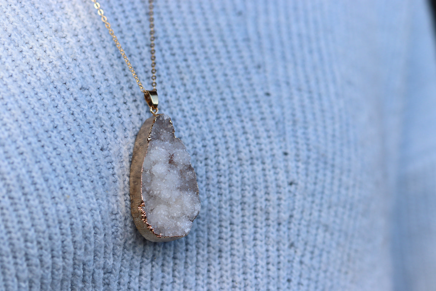 Large Druzy Necklace