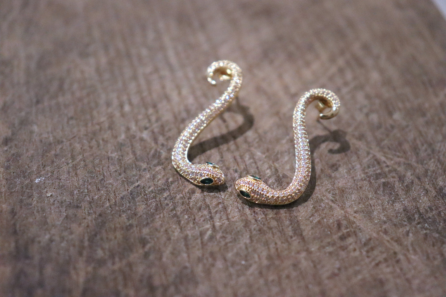18K Gold Plated Snake Drop Earrings